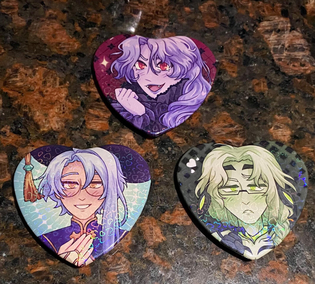 10-2022 Yumekuro Heart Buttons