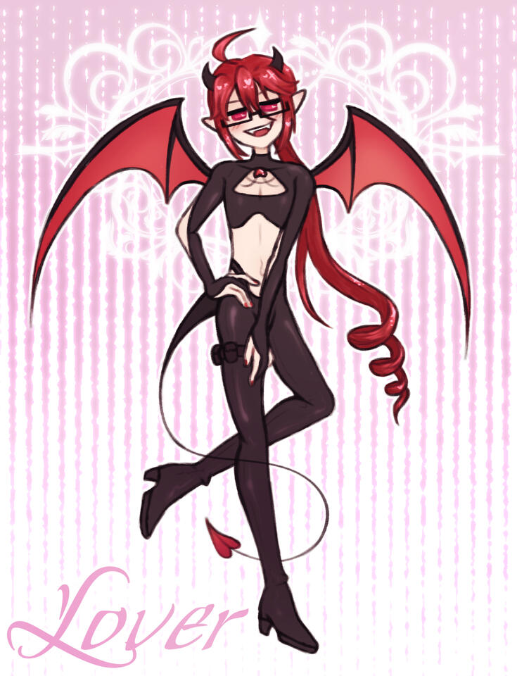 01-2024 Tall chibi of my incubus AU of Kasane Ted, the UTAU + SynthV vocal synth.