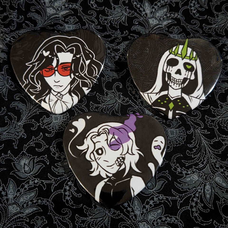 9-2025 Original Undead Men Heart Buttons