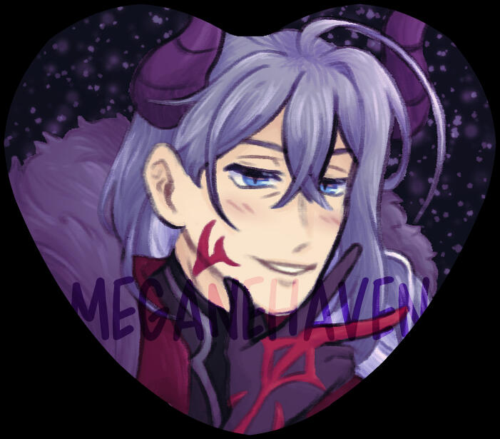 01-2024 Demon King Jakurai Jinguji (Hypmic) Heart Button